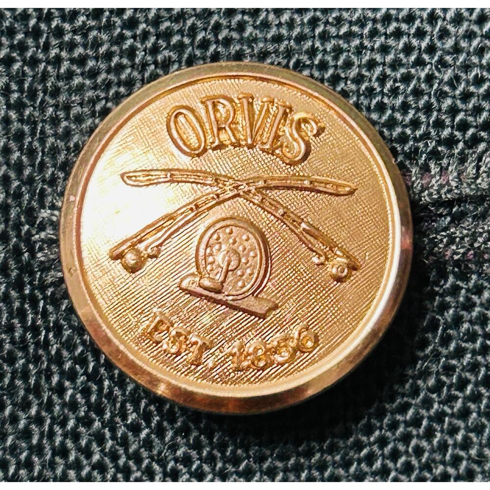 Orvis Green Blazer Vintage 38S Masters Jacket Brass 2 Buttons Fly Fishing Wool - Picture 7 of 10